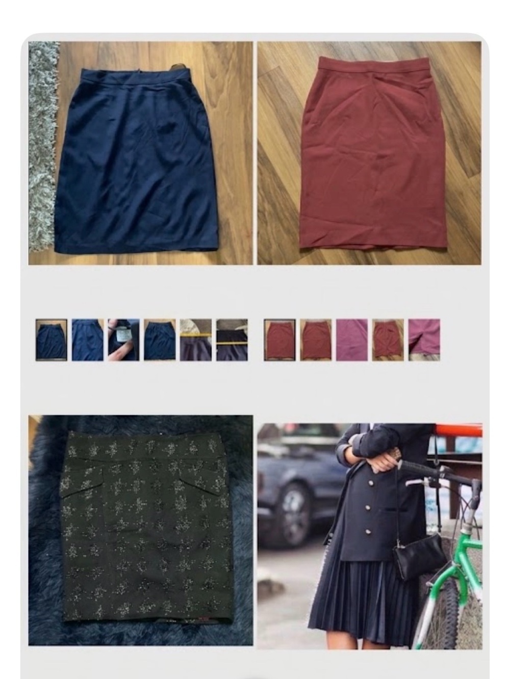 4 piece Women’s skirt bundle Pencil Skirts casual and dressy workwear Zara Loft